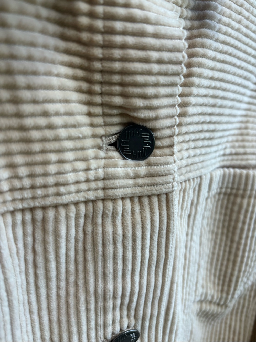 J. JILL Corduroy and Velvet Jacket Cream Large - Picture 5 of 6